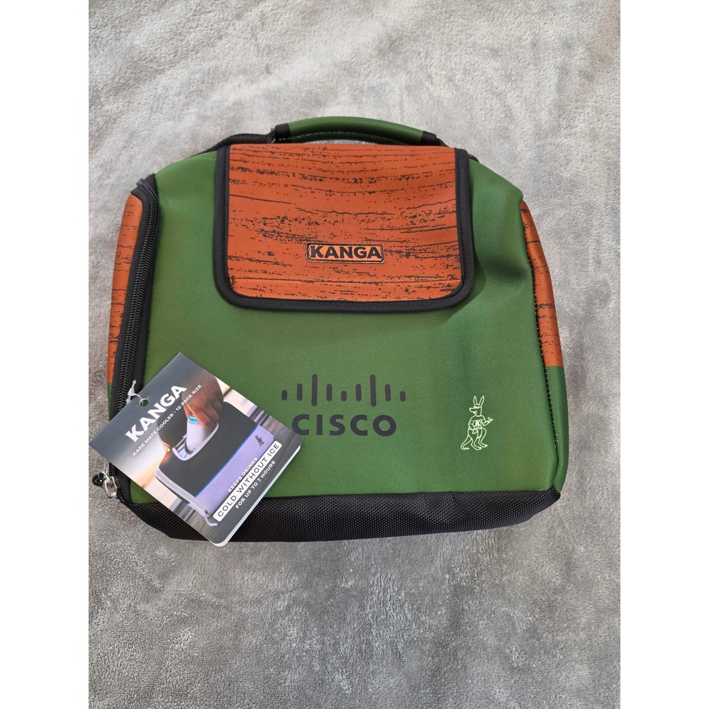 Kanga Kase Mate 12-Pack Iceless Cooler Woody Green Cisco Logo Insulated Bag NEW